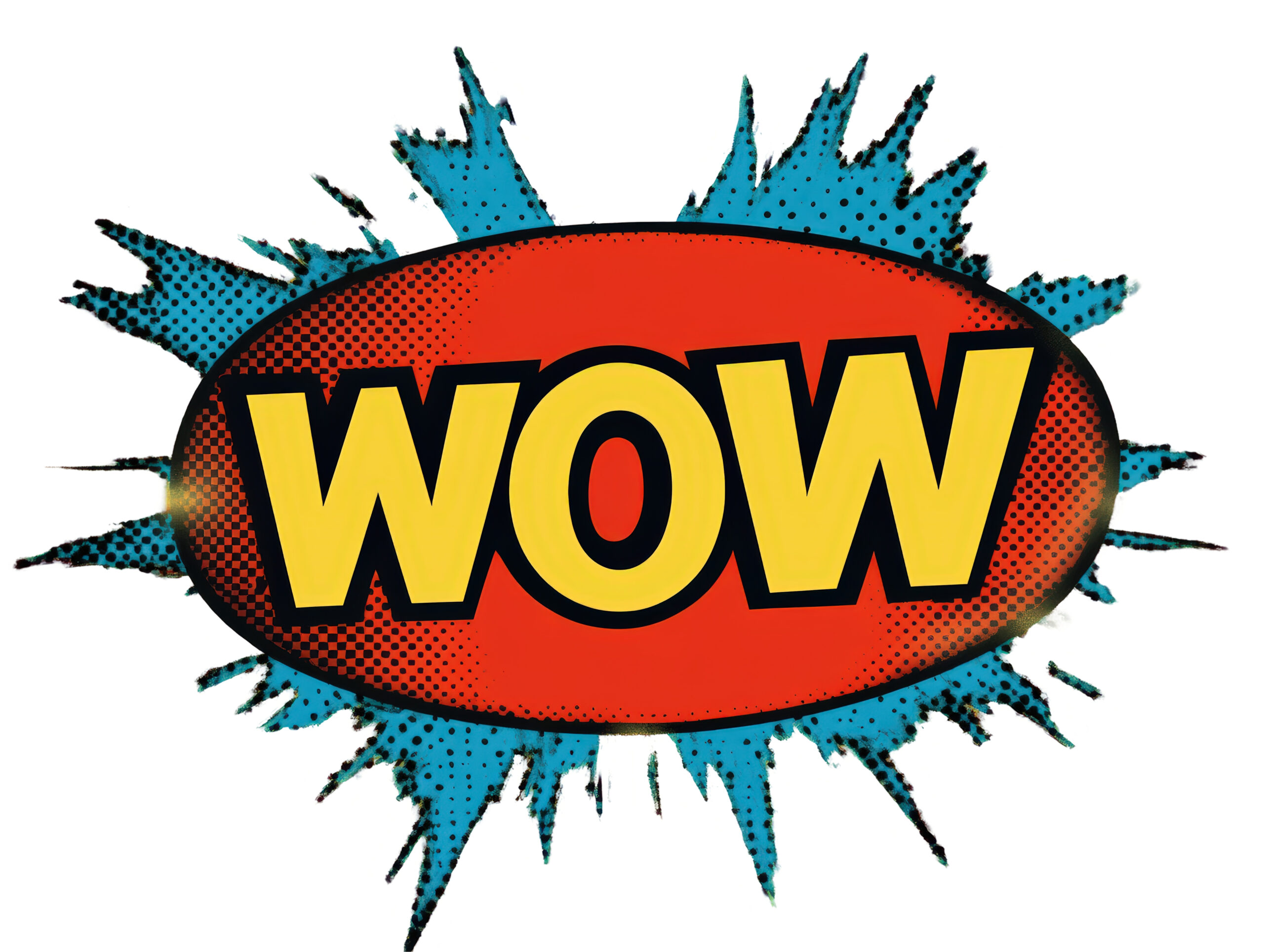 Isolated WOW Comic Book Style Speech Bubble Isolated WOW Comic Book Style Speech Bubble